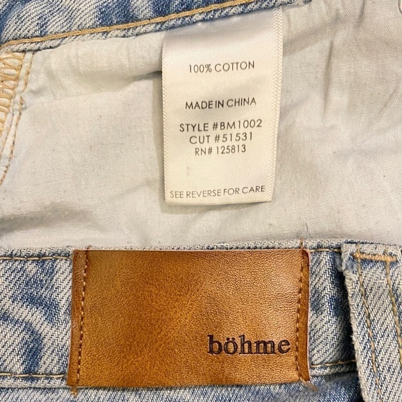 Bohme 28 (6) Lynette High Rise Straight Leg Jeans Womens Cropped Distressed - Picture 13 of 15